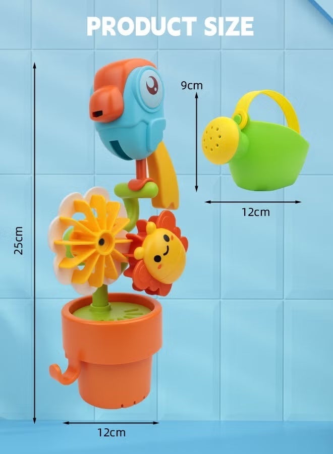 Baby Bath Toy, Toddler Bathtub Toys with Suction Cup, Cartoon Bird Turn Fun Water Shower Sprinkler Toy,  Kids Water Spinner for Tub Pool, Bathtime Bathroom Toys Birthday Gifts for Girls Boys, Bath Toys for Toddler - Image 2